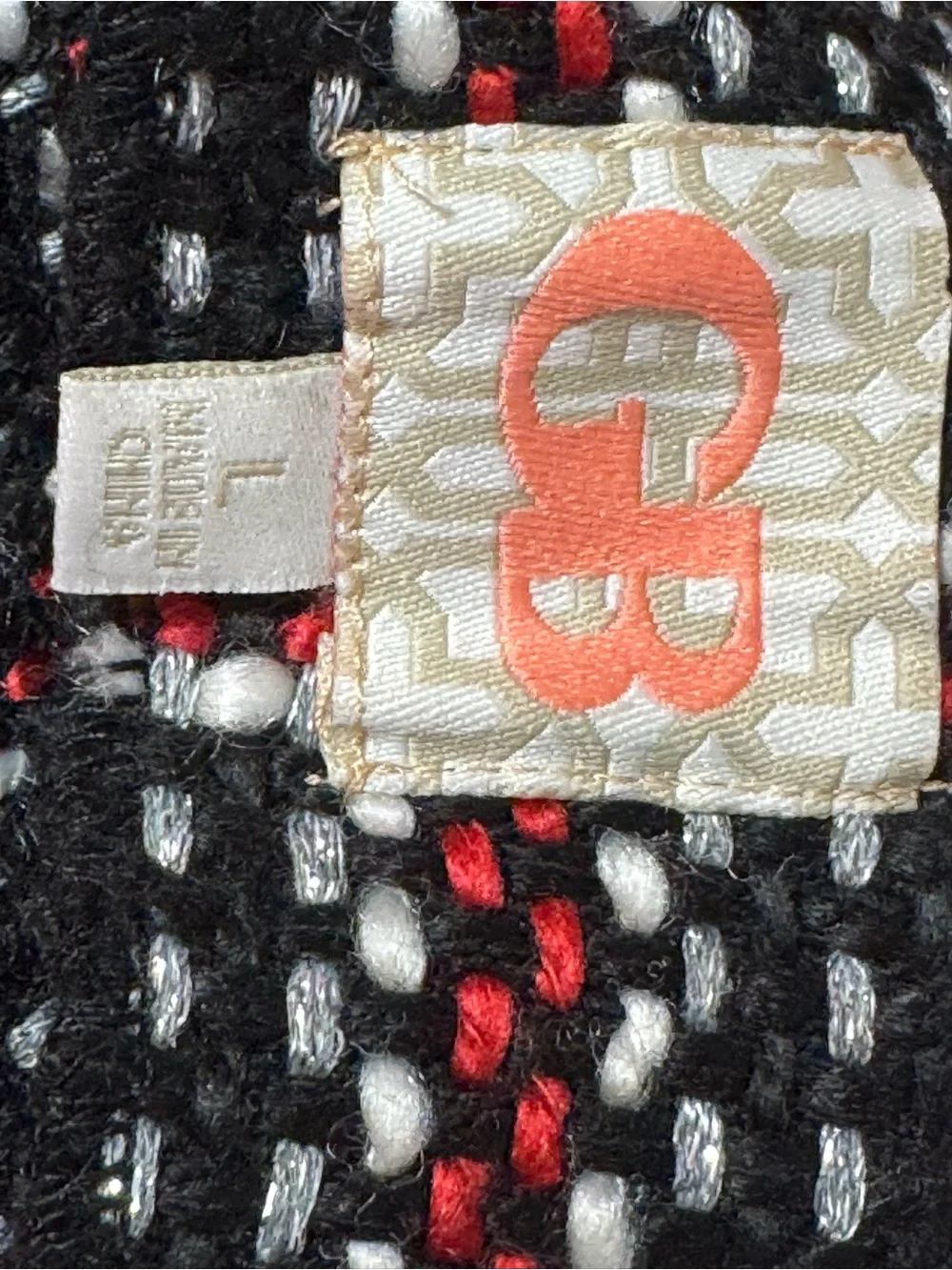 GB girls Black, Red & White Plaid Tweed Fringe Mini Skirt
